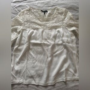Maje Cream Lace Blouse size 2 (Medium)